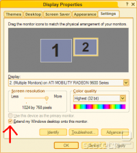 Raz&#353;iri namizje na dva monitorja