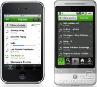 Spotify na iPhone in HTC Hero