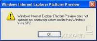 &#381;e Platform Preview ne podpira Windows XP