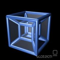  animacija rotacije 4-kocke