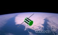  Valjasti satelit v nizki zemeljski orbiti