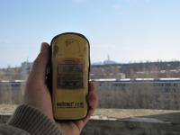  Iz Pripyata v ozadju reaktor