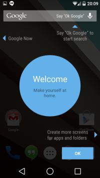  Welcome screen