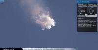 Falcon 9 je tik pred lo&#269;itvijo prve stopnje eksplodiral
