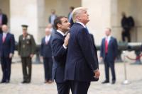 Trump in Macron med lanskim obiskom v Parizu