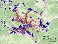  Pokritost Ljubljane s ponudnikoma T-2 in Telemach