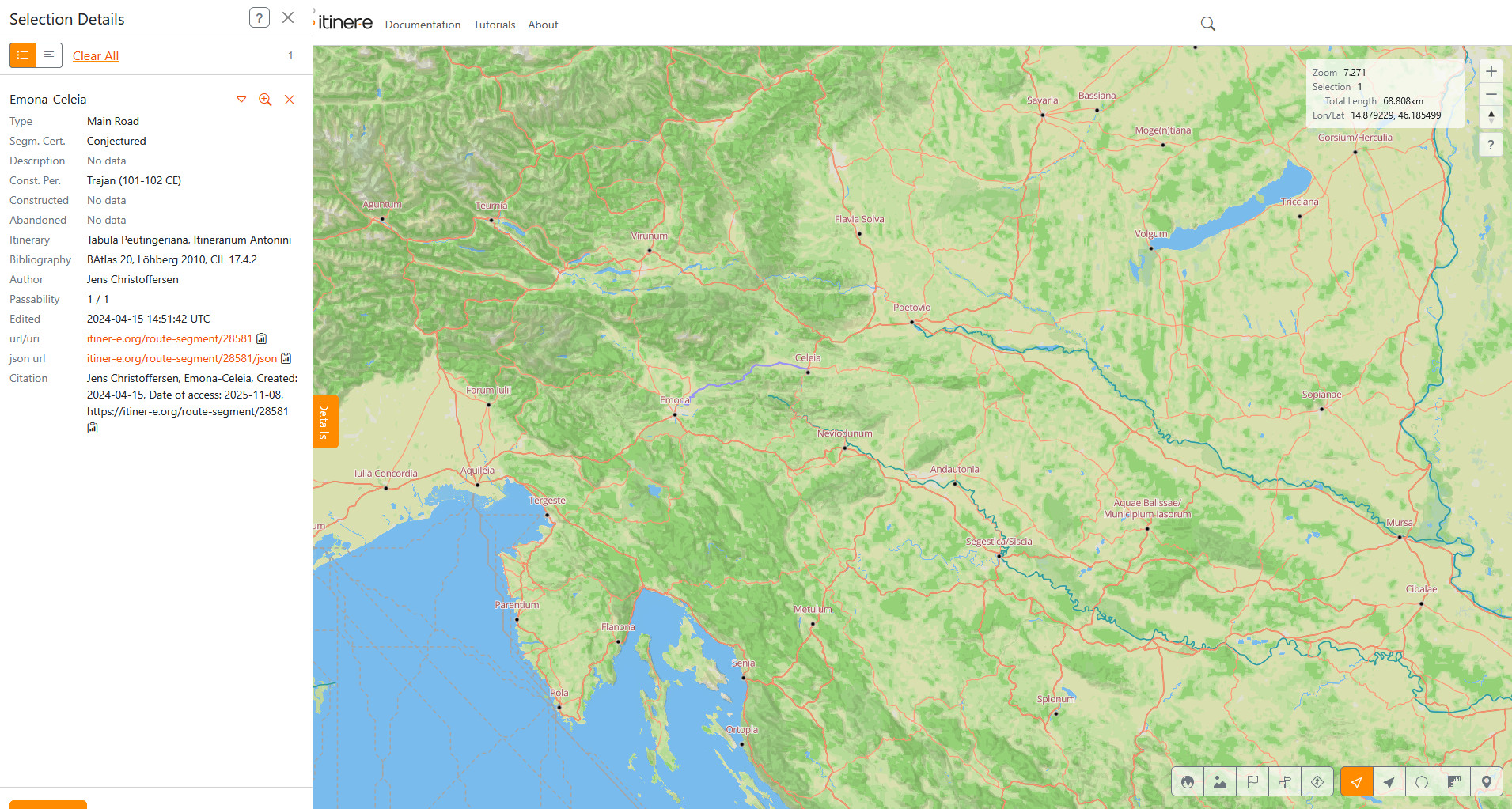 Na splet postavili zemljevid vseh rimskih cest