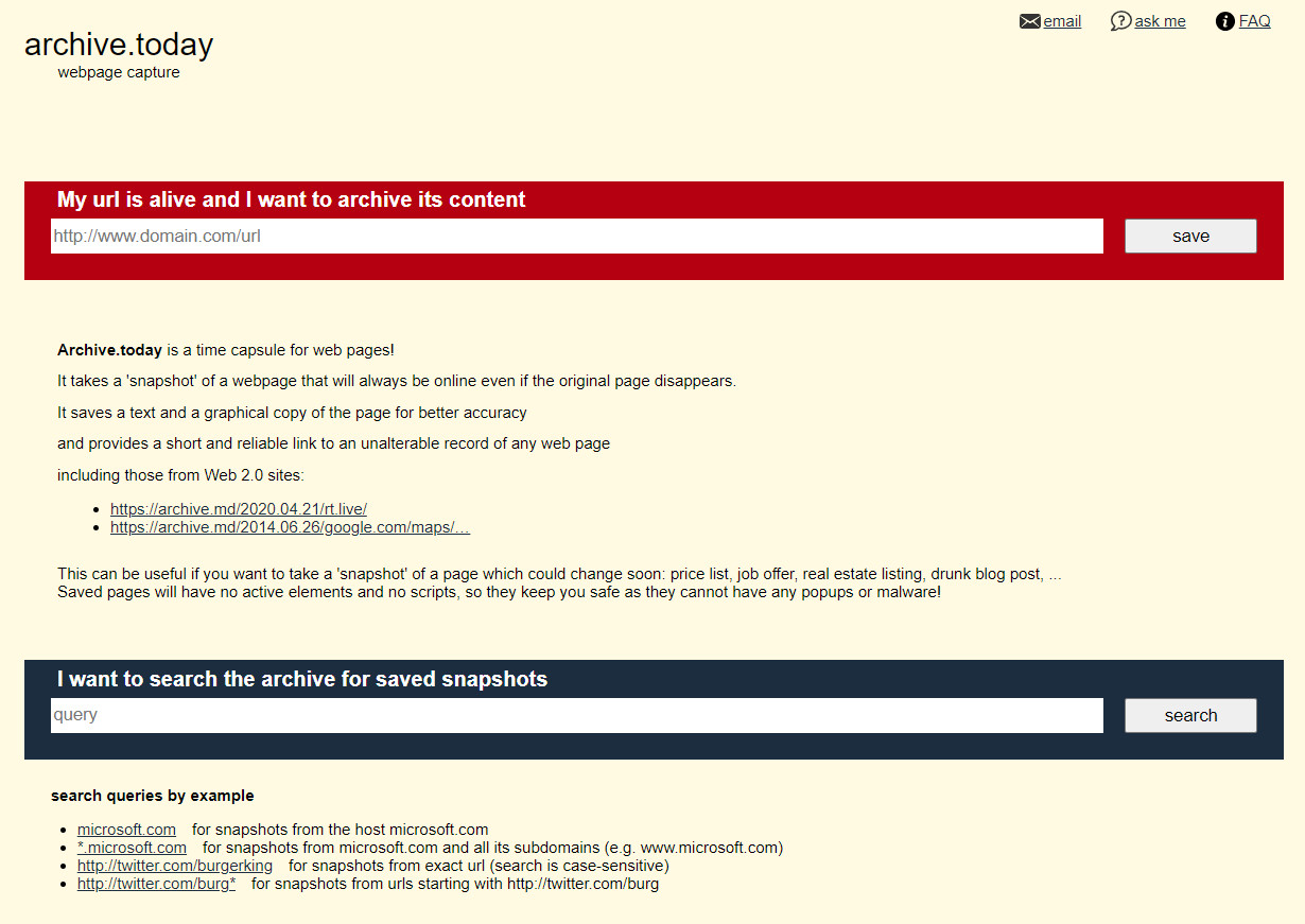 Wikipedija ne dovoljuje več povezav na Archive.today